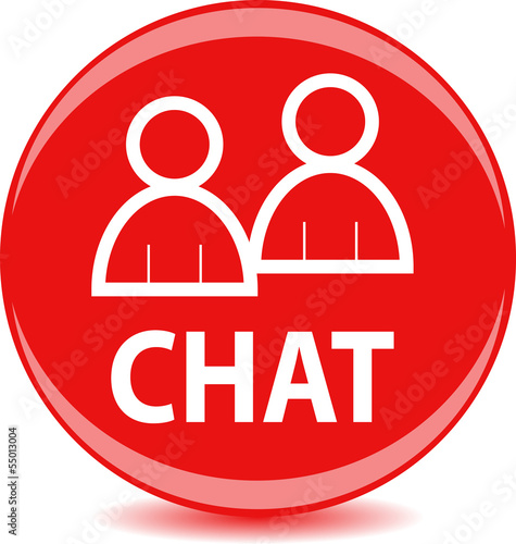 Круглый векторный знак с надписью Chat