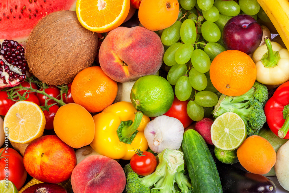 Group of fresh vegetables isolated on white Group of fresh vegetables isolated on white