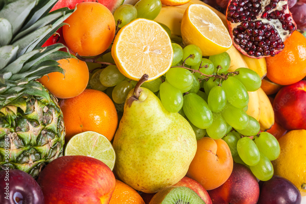 Huge group of fresh fruits Huge group of fresh fruits