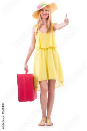 Young woman preparing for vacation