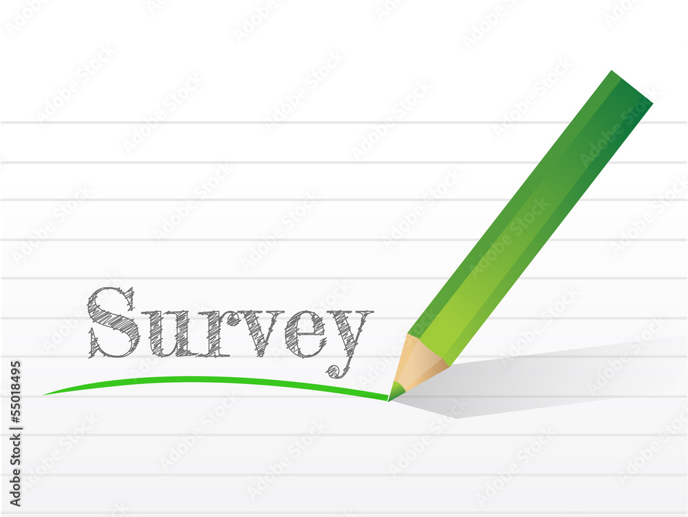 word survey written on a notepad paper. word survey written on a notepad paper.