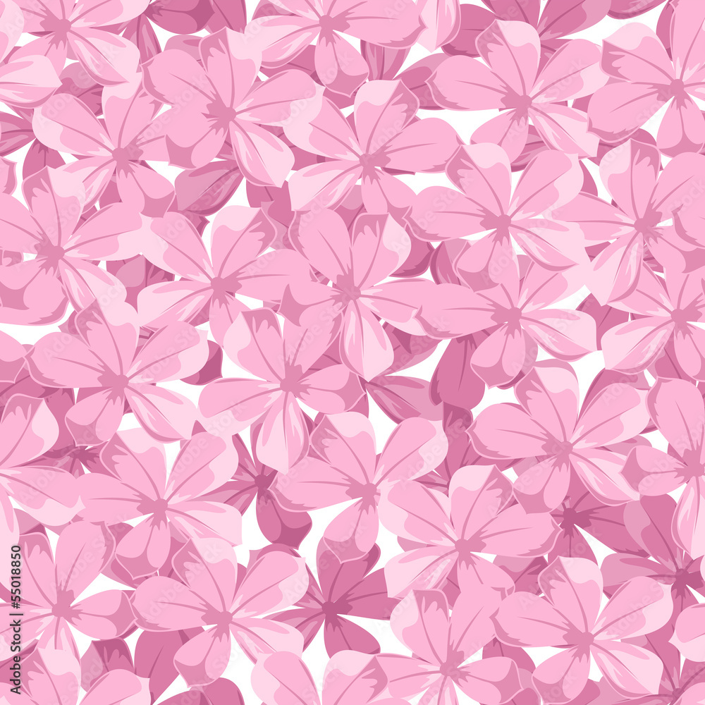 Seamless background with pink flowers. Vector illustration. Seamless background with pink flowers. Vector illustration.