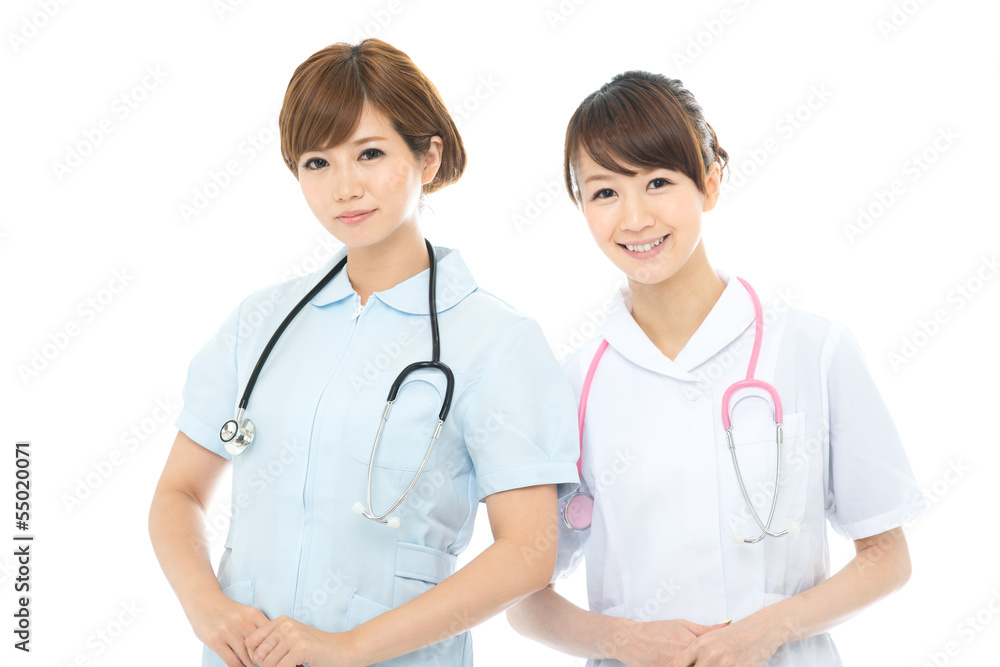 Beautiful asian hospital staff isolated on white backgroound Beautiful asian hospital staff isolated on white backgroound
