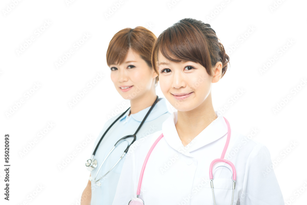 Beautiful asian hospital staff isolated on white backgroound Beautiful asian hospital staff isolated on white backgroound