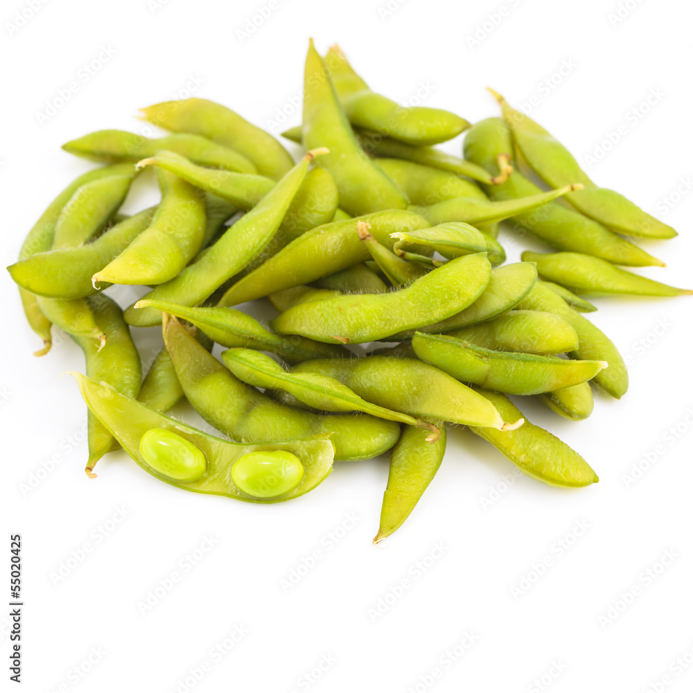 Boiled green soy beans, japanese food