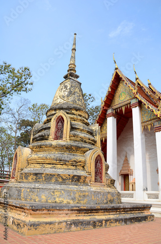 Ancient Buddhist Temple at Wat Khanon in Rachaburi, Thailand.