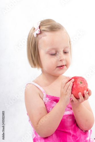 Child with apples