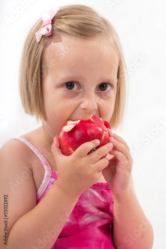 Child with apples
