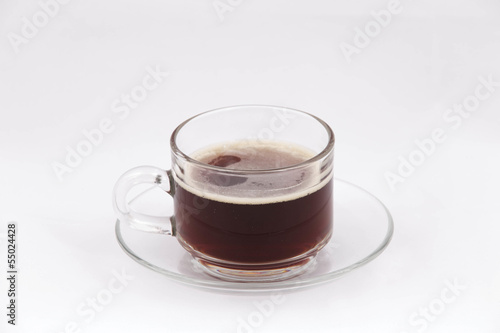 coffee in cup  on white background