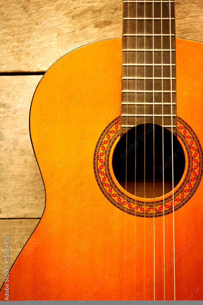 Fototapeta premium classical left hand guitar