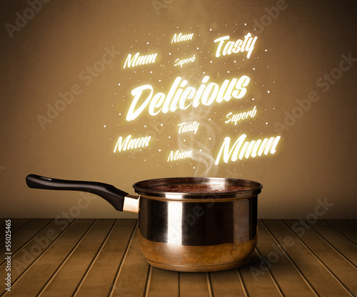 Bright comments above cooking pot
