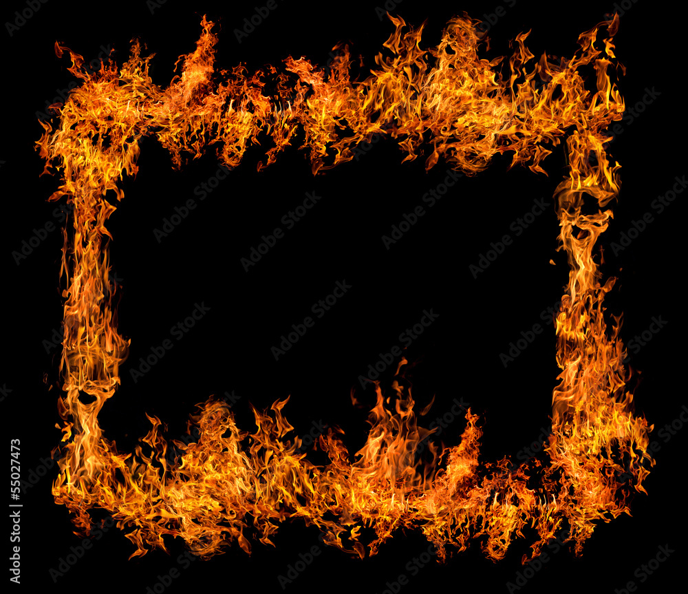 bright orange flame isolated on black bright orange flame isolated on black