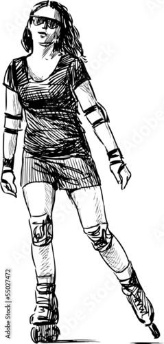 girl on roller skates