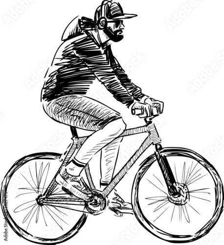 man riding a bicycle
