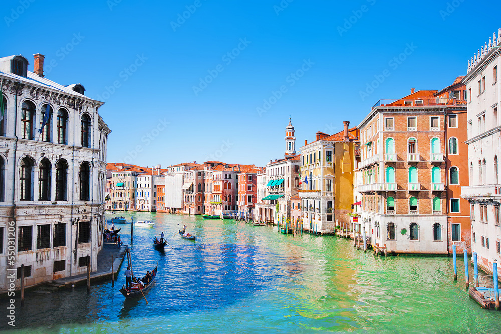Scenic view of Canal Grande in Venice, Italy
