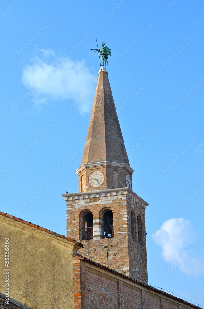 Fototapeta premium Belltower of Santa Eufemia Cathedral in Grado, Italy