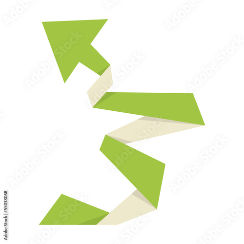 Free Download The green origami arrow - GFXLoad