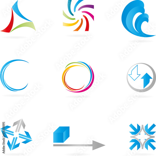 Logo, Pfeile, Wellen, Linien