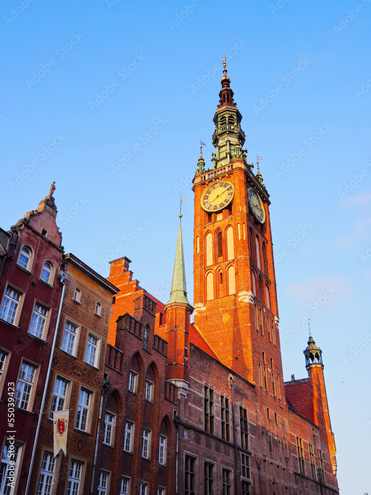 Fototapeta premium City Hall in Gdansk, Poland