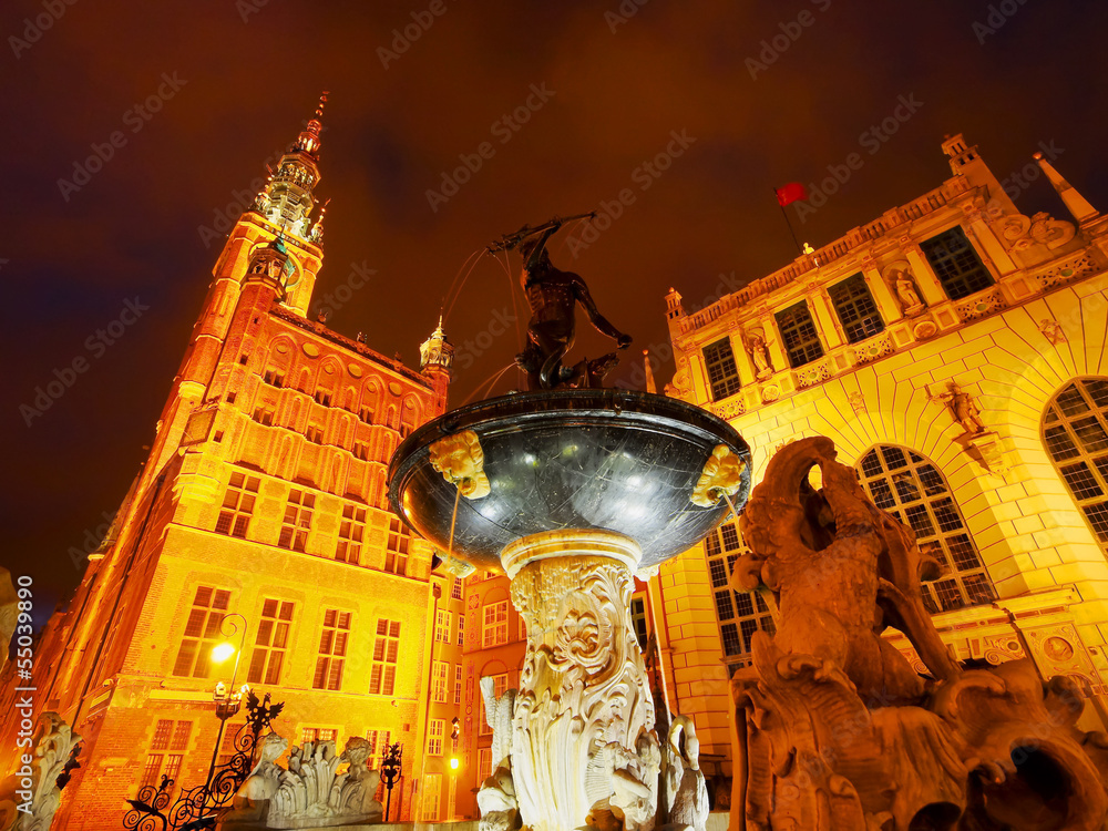 Fototapeta premium Dlugi Targ Street in Gdansk, Poland