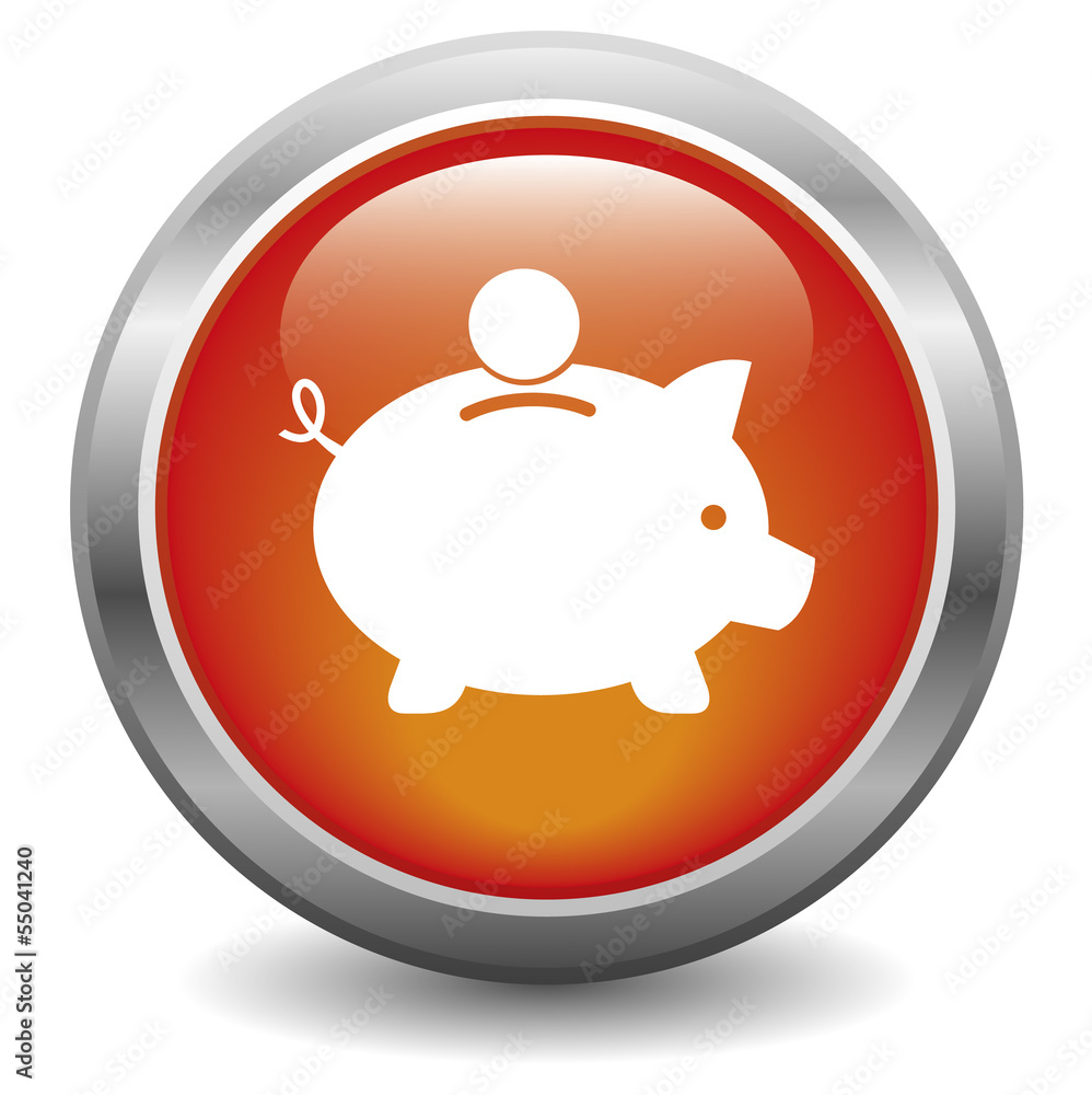 Iggy bank icon. red Iggy bank icon. red