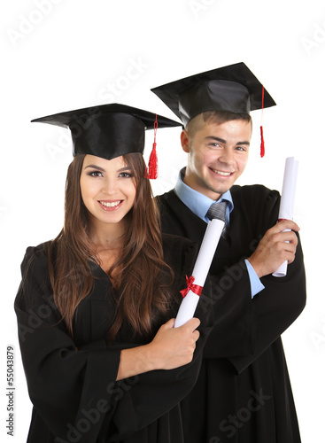 Two happy graduating studen...