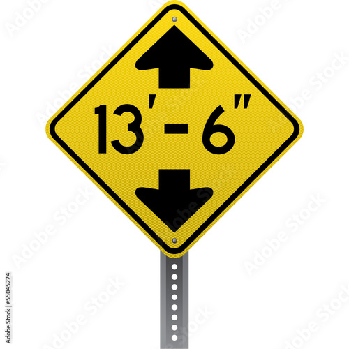 Low clearance sign