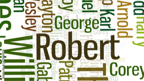 Animation of 100 most common american names