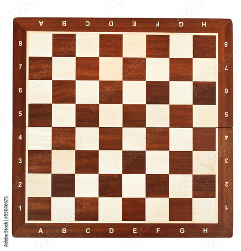 Photo wooden chessboard