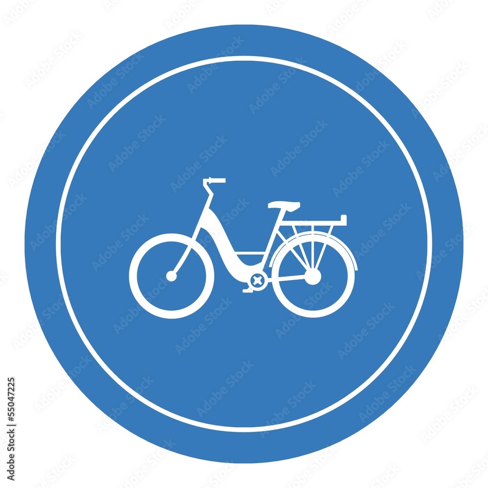 Vélo de ville dans un panneau