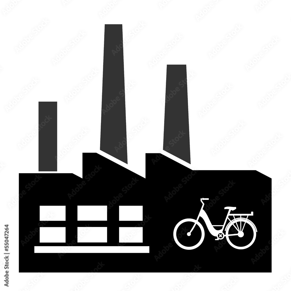 Vélo de ville dans une usine