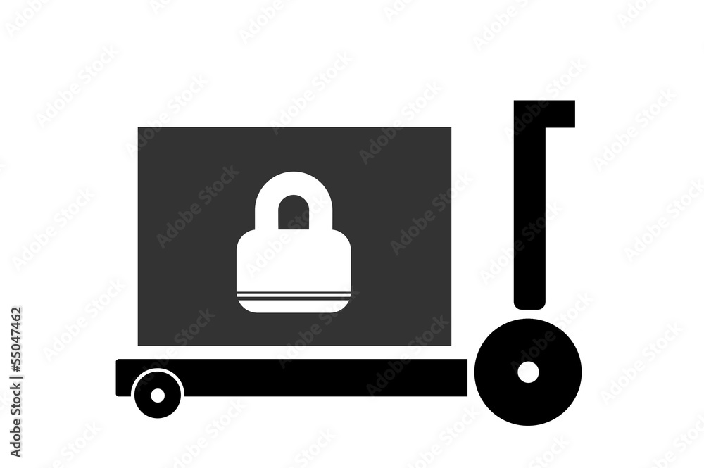 Cadenas dans un chariot de livraison Cadenas dans un chariot de livraison