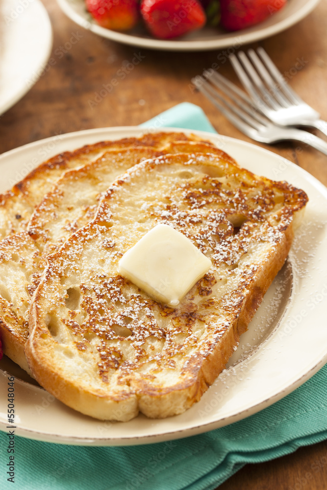 Homemade French Toast with Butter