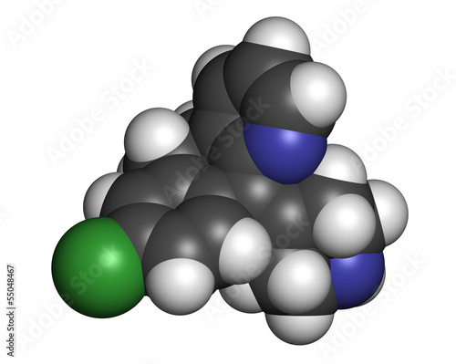 Desloratadine antihistamine drug  chemical structure.