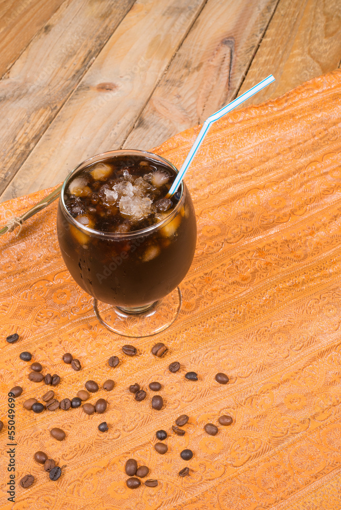 Refreshing iced coffee