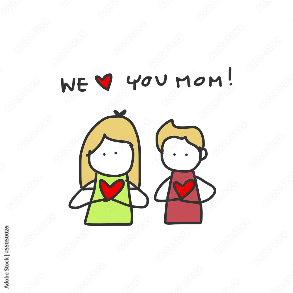 hand drawing cartoon happy family hand drawing cartoon happy family