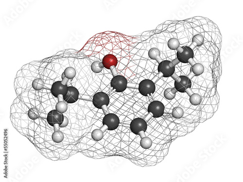 Propofol anesthetic drug, chemical structure.