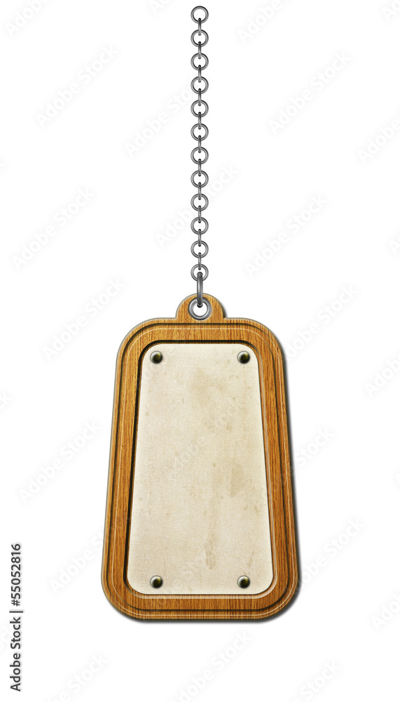 Fototapeta premium Preisschild - Holz Kette