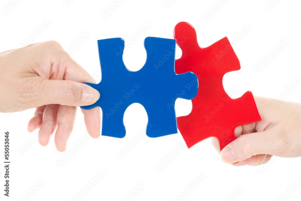 Obraz premium Good teamwork is very important to solve problems