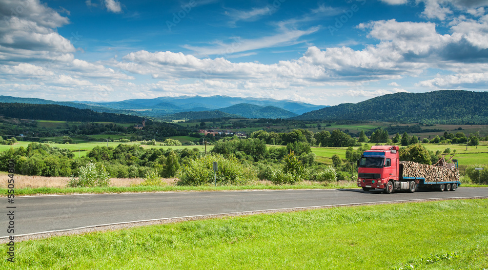 Obraz premium Panoramic view of Bieszczady mountains, Poland