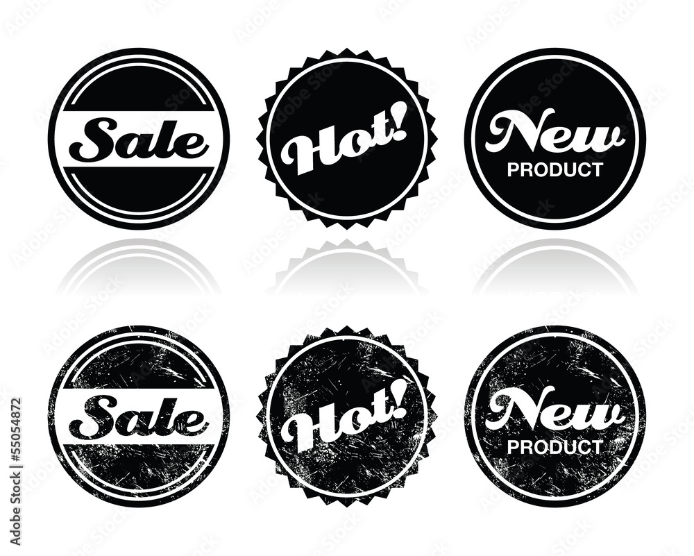 Fototapeta premium Shopping retro badges - sale, new, hot product