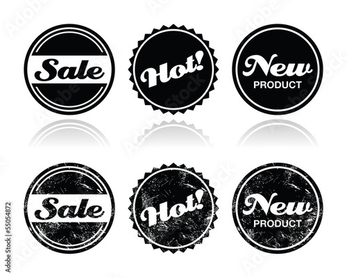 Shopping retro badges - sale, new, hot product