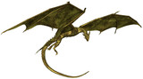 Green Scaled Dragon in Flight