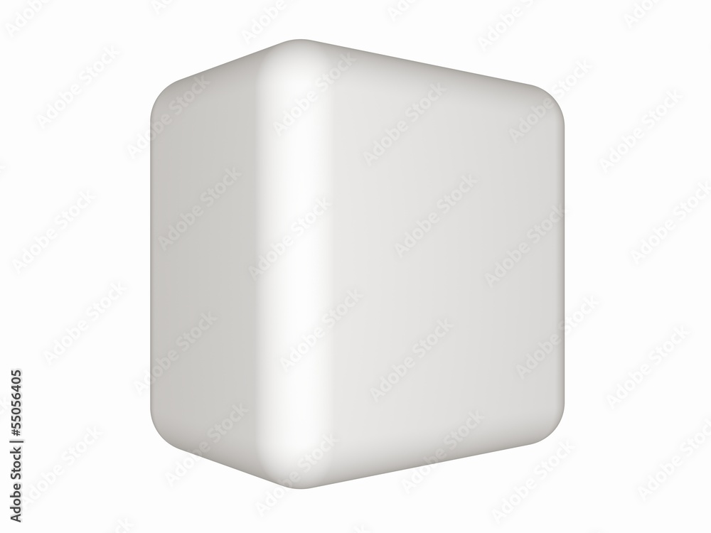 Metal shine cube on white Metal shine cube on white