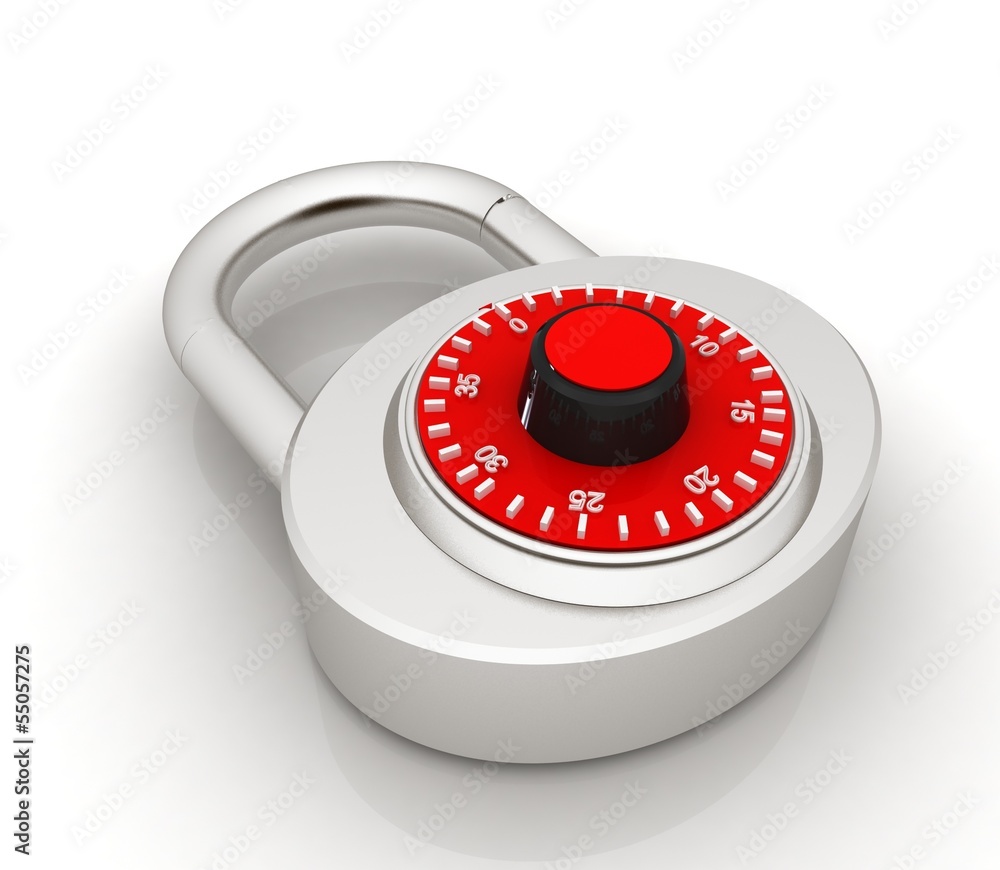 security concept with metal locked combination pad lock security concept with metal locked combination pad lock