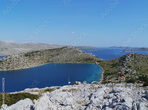 View of the bay of the island Levrnaka