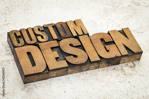 custom design in wood type photo
