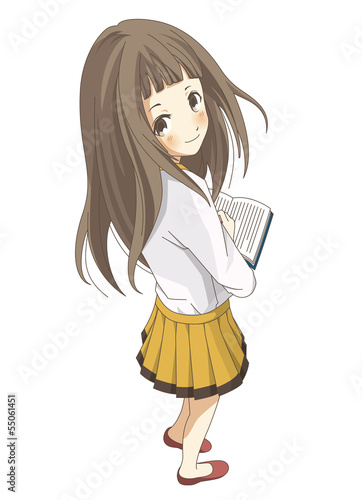 女の子　読書