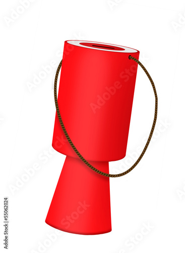 Charity fundraising collecting box, isolated