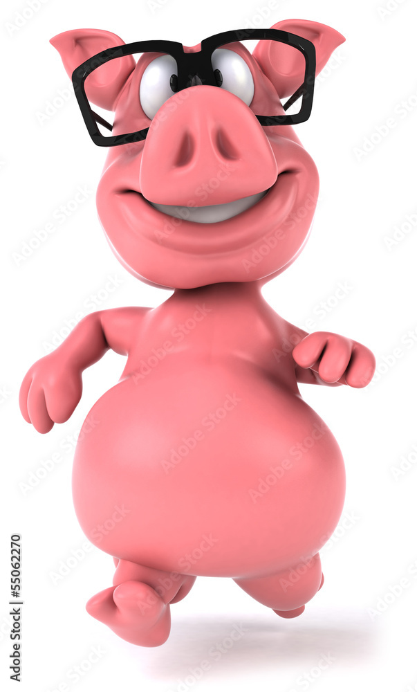 Naklejka premium Fun pig